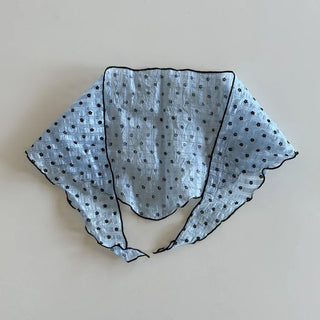 Striped Flower Hair Bandana Triangle Scarf