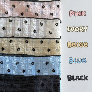 Striped Flower Hair Bandana Triangle Scarf