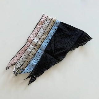 Striped Flower Hair Bandana Triangle Scarf