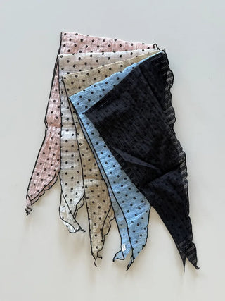 Striped Flower Hair Bandana Triangle Scarf