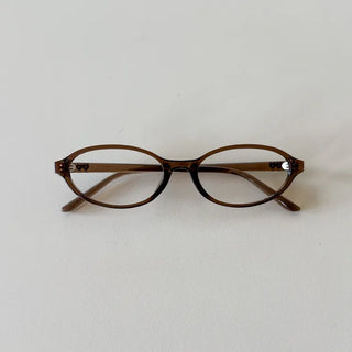 Hartrick Oval Cat-Eye Frame Horn-rimmed Leopard Print Glasses
