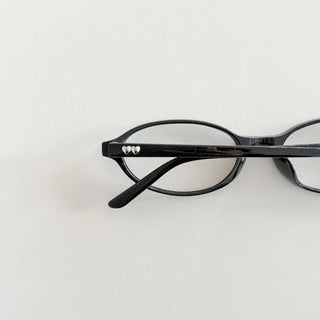 Hartrick Oval Cat-Eye Frame Horn-rimmed Leopard Print Glasses