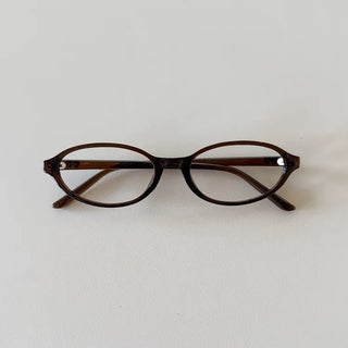 Hartrick Oval Cat-Eye Frame Horn-rimmed Leopard Print Glasses