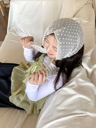 Softening Dot See-through Triangle Headscarf