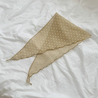 Softening Dot See-through Triangle Headscarf