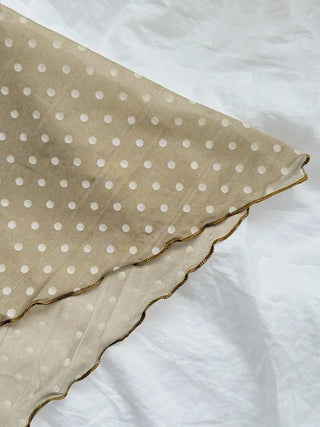 Softening Dot See-through Triangle Headscarf