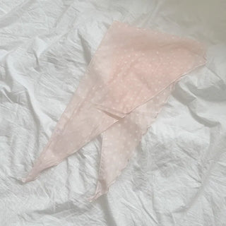 Softening Dot See-through Triangle Headscarf