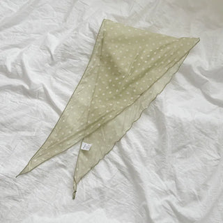 Softening Dot See-through Triangle Headscarf