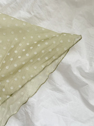 Softening Dot See-through Triangle Headscarf