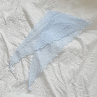 Softening Dot See-through Triangle Headscarf
