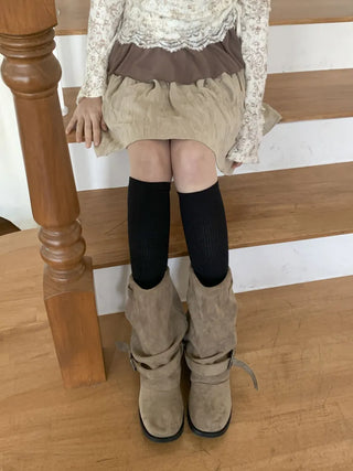 Neuton Ribbed Long Knee Socks
