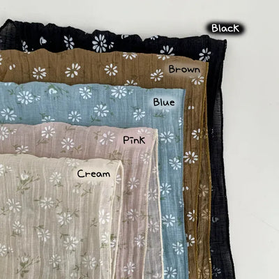 Daisy Garden Flower Pattern Hair Bandana Triangle Scarf