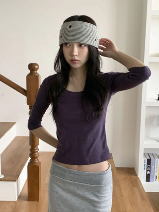 Uncommon Eyelet Stripe Wide Bandana Hairband