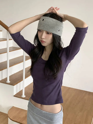 Uncommon Eyelet Stripe Wide Bandana Hairband