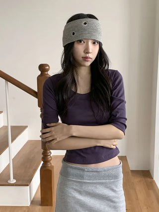 Uncommon Eyelet Stripe Wide Bandana Hairband