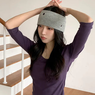 Uncommon Eyelet Stripe Wide Bandana Hairband