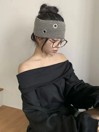 Uncommon Eyelet Stripe Wide Bandana Hairband