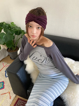 Arnon Wide Twisted Plain Bandana Hairband