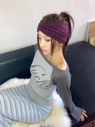 Arnon Wide Twisted Plain Bandana Hairband