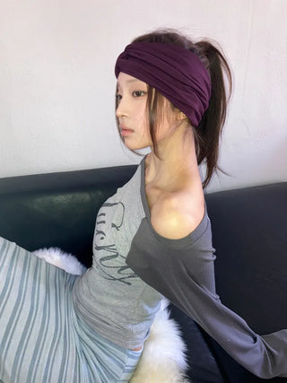 Arnon Wide Twisted Plain Bandana Hairband