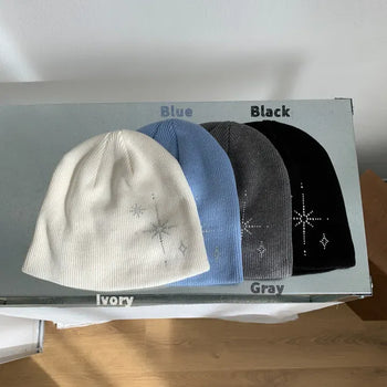Briante Flash Star Cubic Knit Beanie Hat