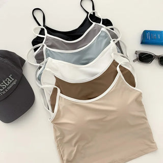 Waterproof Waterbomb Volume-Up Waterproof Swimwear Cap Sleeveless Bralette Bra Top Swimsuit