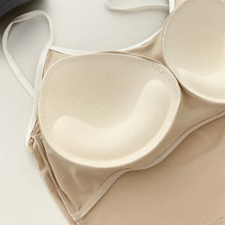 Waterproof Waterbomb Volume-Up Waterproof Swimwear Cap Sleeveless Bralette Bra Top Swimsuit