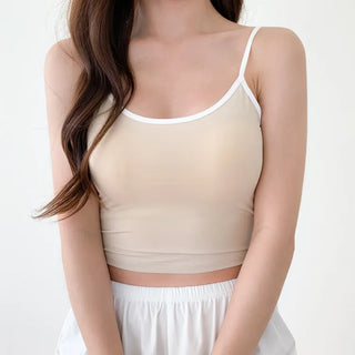 Waterproof Waterbomb Volume-Up Waterproof Swimwear Cap Sleeveless Bralette Bra Top Swimsuit