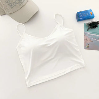 Waterproof Waterbomb Volume-Up Waterproof Swimwear Cap Sleeveless Bralette Bra Top Swimsuit