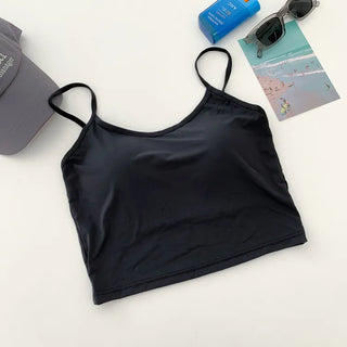 Waterproof Waterbomb Volume-Up Waterproof Swimwear Cap Sleeveless Bralette Bra Top Swimsuit