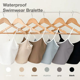 Waterproof Waterbomb Volume-Up Waterproof Swimwear Cap Sleeveless Bralette Bra Top Swimsuit