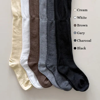 Lean Wrinkle Long Knee Socks
