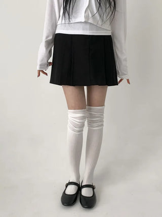 Lean Wrinkle Long Knee Socks