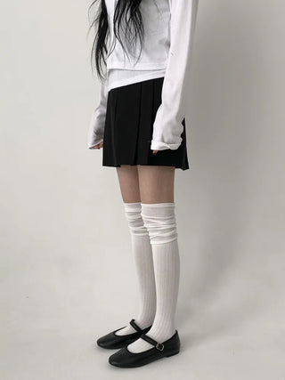 Lean Wrinkle Long Knee Socks