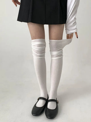 Lean Wrinkle Long Knee Socks