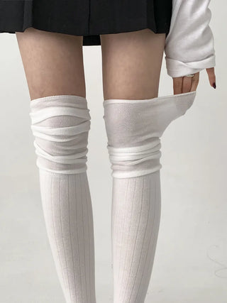 Lean Wrinkle Long Knee Socks