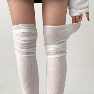 Lean Wrinkle Long Knee Socks