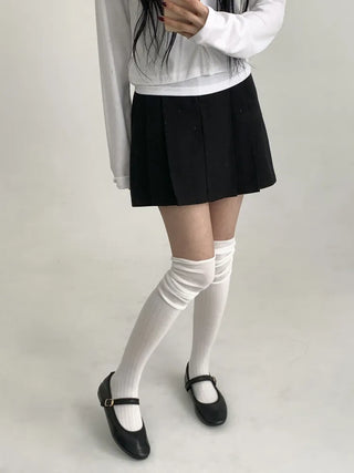 Lean Wrinkle Long Knee Socks