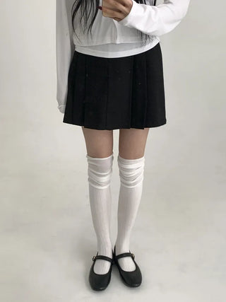 Lean Wrinkle Long Knee Socks