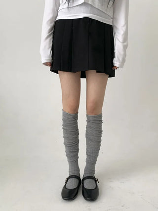 Lean Wrinkle Long Knee Socks
