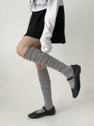 Lean Wrinkle Long Knee Socks