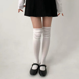 Lean Wrinkle Long Knee Socks