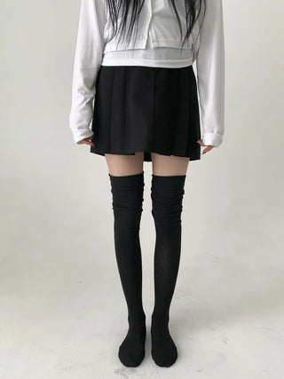 Lean Wrinkle Long Knee Socks