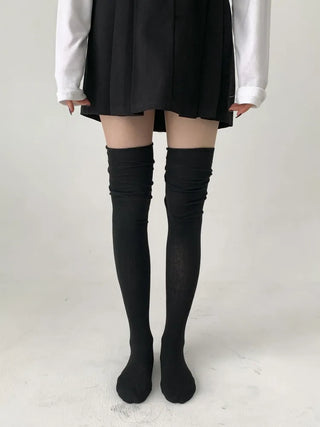 Lean Wrinkle Long Knee Socks