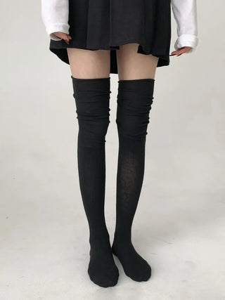 Lean Wrinkle Long Knee Socks