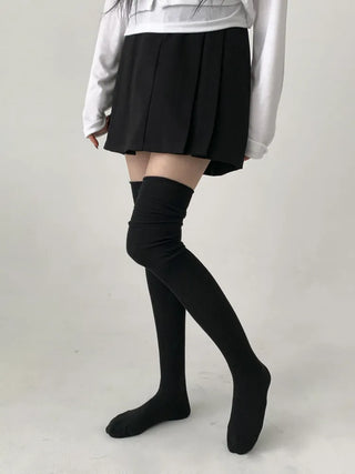 Lean Wrinkle Long Knee Socks