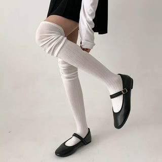 Lean Wrinkle Long Knee Socks