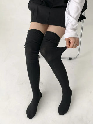 Lean Wrinkle Long Knee Socks