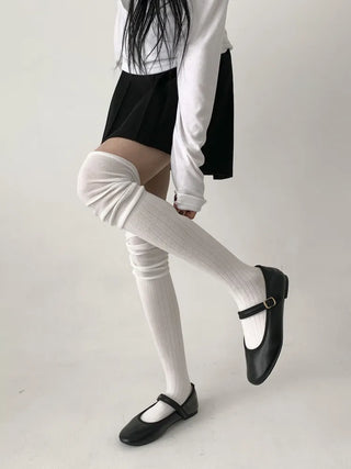 Lean Wrinkle Long Knee Socks