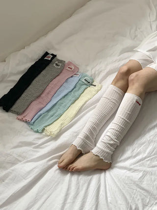 Sally Made Frill Lettering Patch Long Leg Warmers
